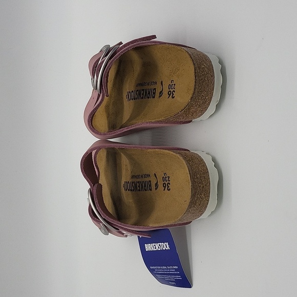 556- Birkenstock Arizona Big Buckle Sandals Pink Leather Size 36 EU / 5 US NWT - Picture 5 of 11